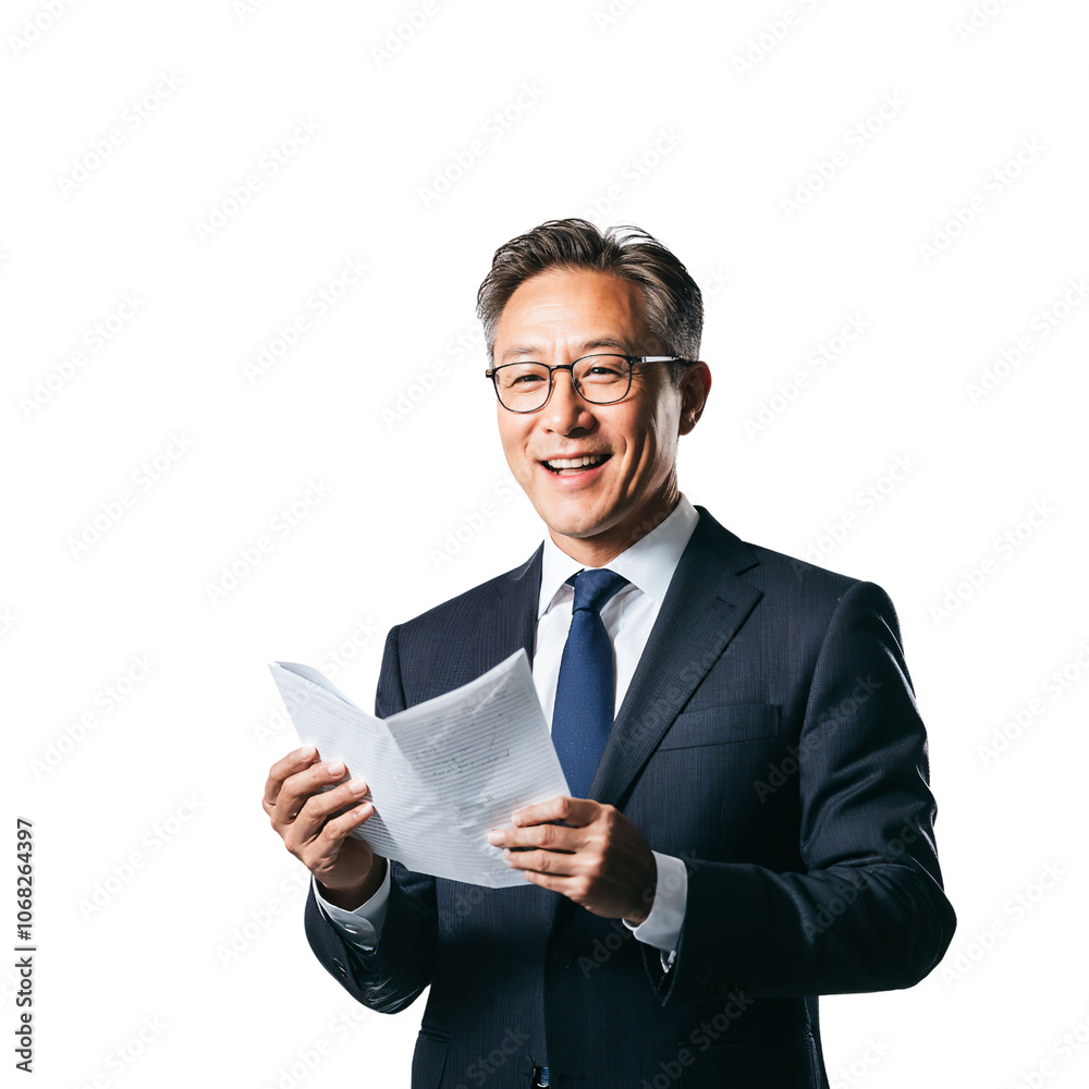 A confident speaker stands against a dark background, smiling broadly while holding a stack of papers, embodying success and the power of effective communication. A confident speaker stands against a dark background, smiling broadly while holding a stack of papers, embodying success and the power of effective communication.