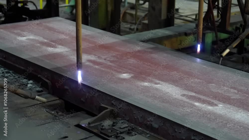 Plasma cutting of metal with a cnc. A plasma cutter cuts a workpiece from a sheet of metal. Laser cutter in production. Industrial metal cutting by plasma laser. 4K video. High definition video Plasma cutting of metal with a cnc. A plasma cutter cuts a workpiece from a sheet of metal. Laser cutter in production. Industrial metal cutting by plasma laser. 4K video. High definition video
