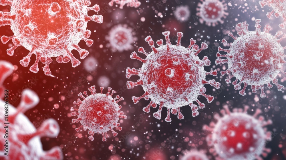 Extreme close-up of virus cells with intricate patterns Extreme close-up of virus cells with intricate patterns