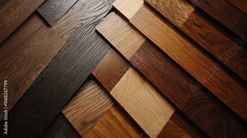 Wood floor samples showcase various textures finishes