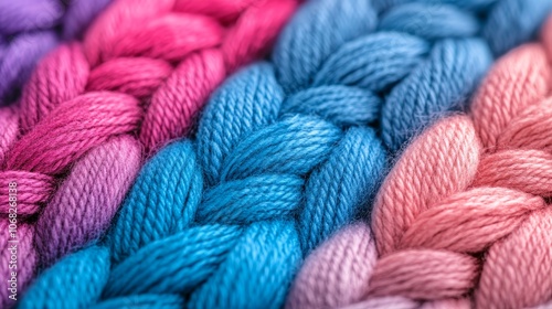 Ultra-close-up of vibrant textile fiber