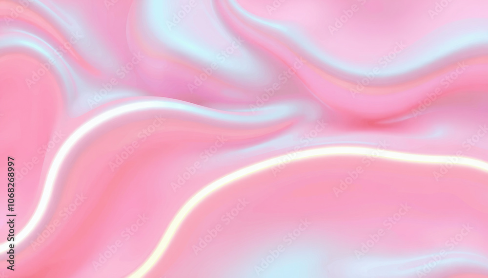 Obraz premium soft, fluid background in pastel pink and blue hues, creating dreamy and serene atmosphere. Ideal for various design projects