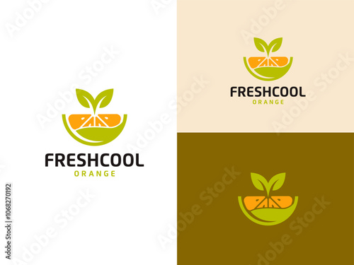 Orange Fruit lice of Lemon Lime Grapefruit Citrus logo design inspiration