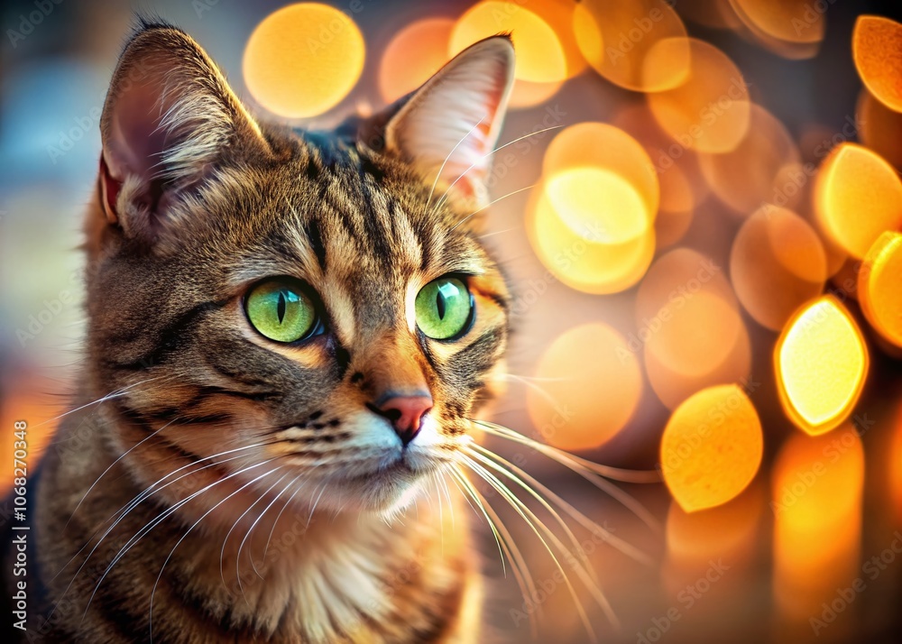 Captivating Cat with Striking Eyes Against a Soft Background, Ideal for Pet Lovers and Animal Enthusiasts, Featuring Ample Copy Space for Text Integration Captivating Cat with Striking Eyes Against a Soft Background, Ideal for Pet Lovers and Animal Enthusiasts, Featuring Ample Copy Space for Text Integration