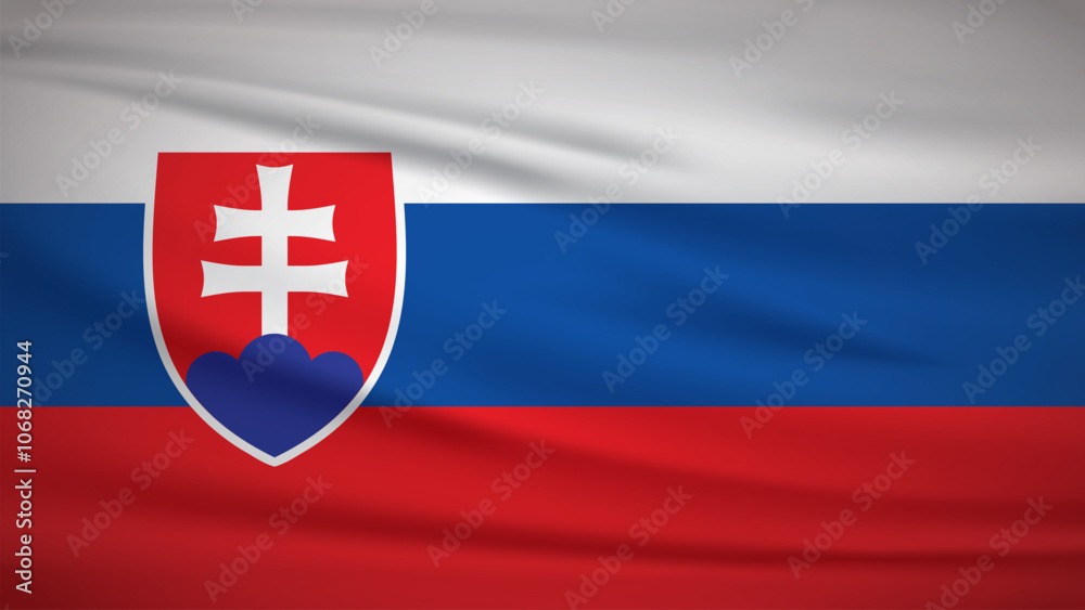 Obraz premium State of Slovakia flag Background Illustration 4K