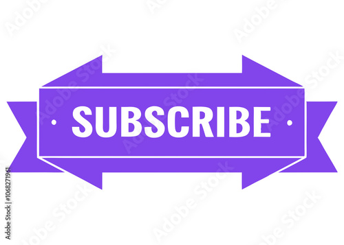 Vector Subscribe Lower Third Button Graphic Design Element