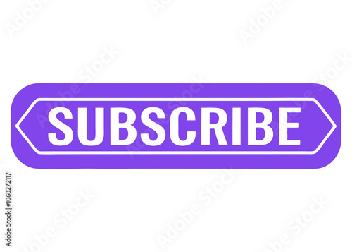 Vector Subscribe Lower Third Button Graphic Design Element