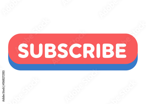 Vector Subscribe Lower Third Button Graphic Design Element