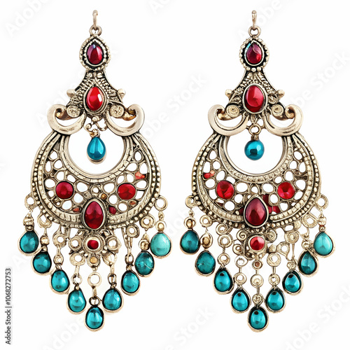 Statement chandelier earrings featuring intricate details