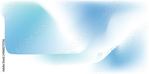 Realistic blue watercolor panoramic texture on white background