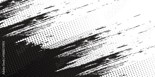 Dots halftone white & blue color pattern gradient grunge texture background. Dots pop art comics sport