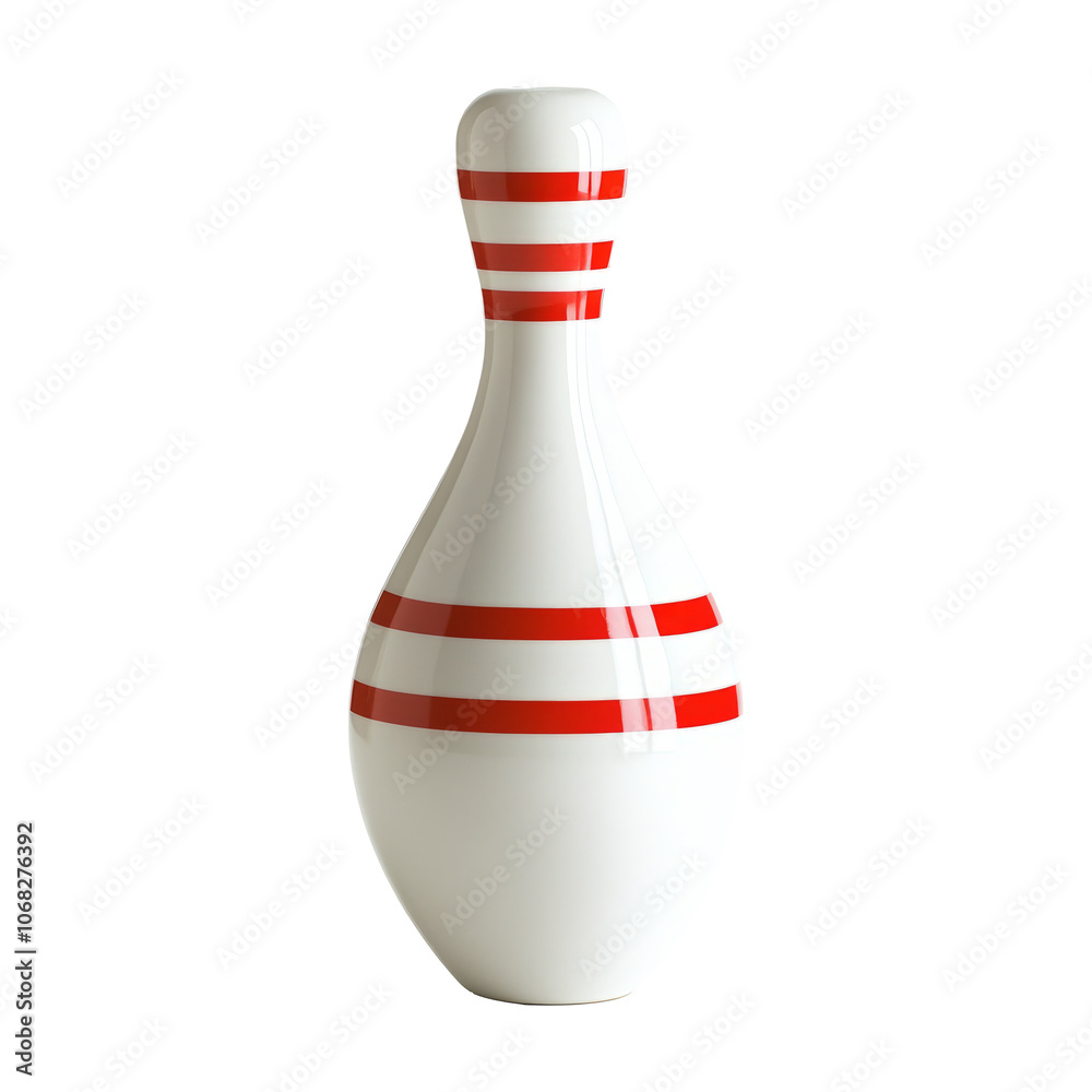A bowling pin skittle isolated on transparent background A bowling pin skittle isolated on transparent background