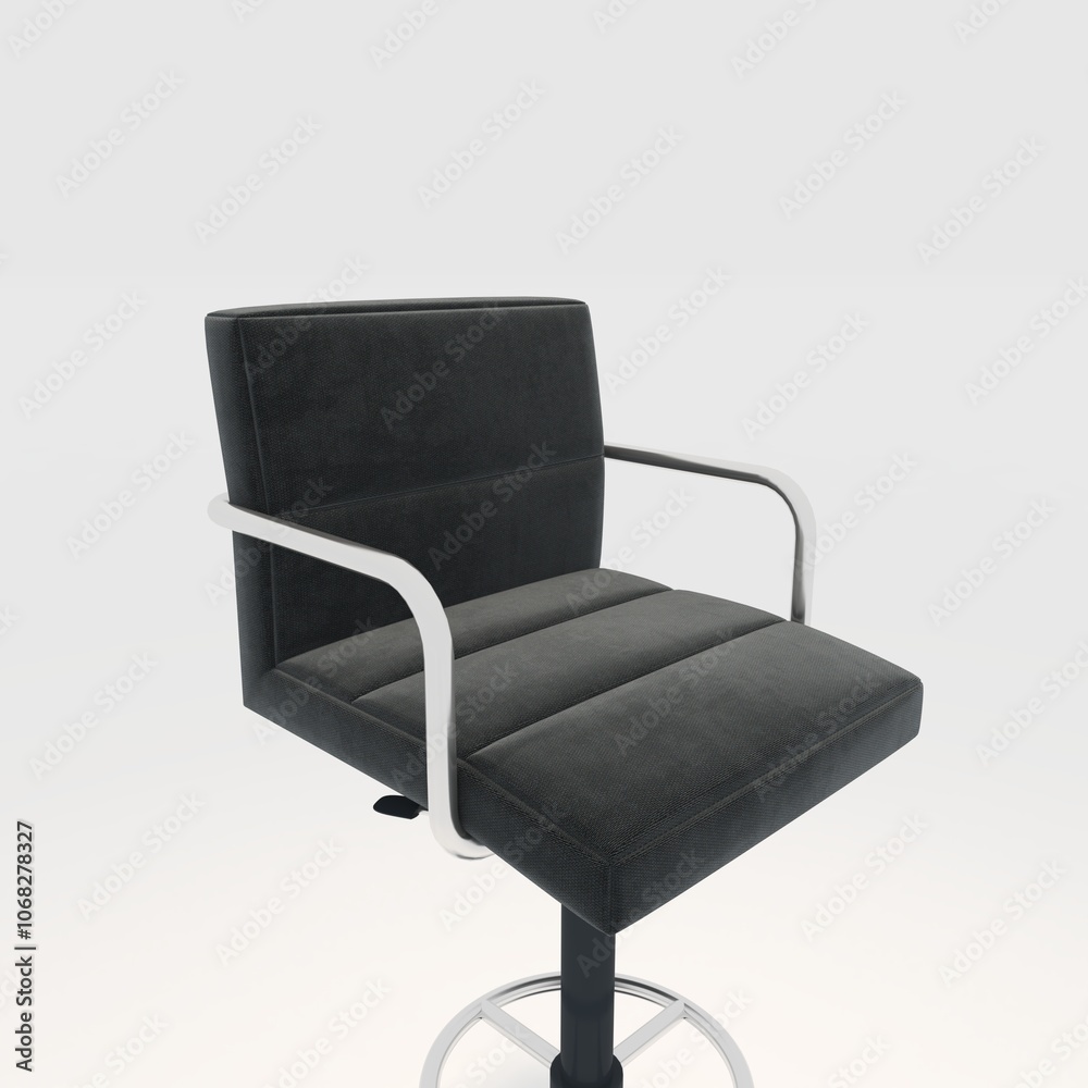 Naklejka premium 3d render bar stool design element. Furniture Collection