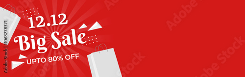 Vector illustration of 12 12 Sale social media template