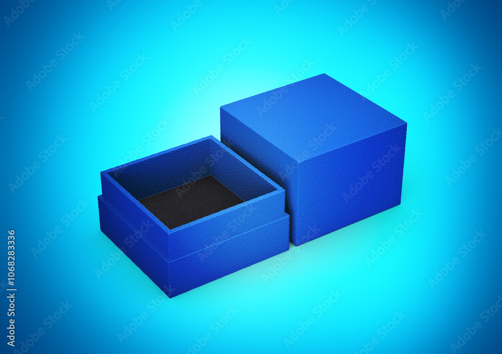 A Sleek Blue Square Box With A Textured Surface For Storage And Packaging Concept 3d Illustration A Sleek Blue Square Box With A Textured Surface For Storage And Packaging Concept 3d Illustration