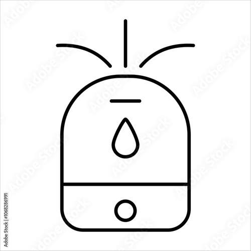 Simple Flat Dehumidifier Icon for Home Decor