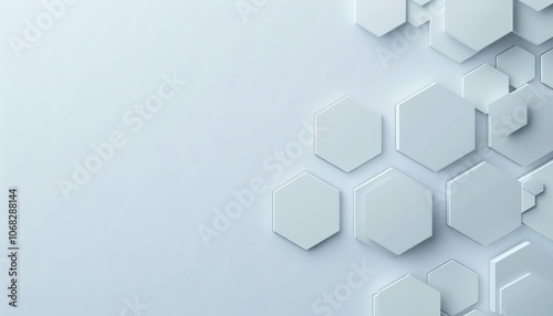 Abstract Background with White Hexagon Shapes