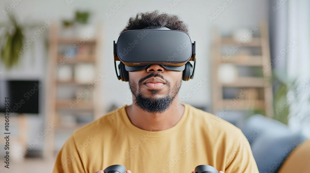 Hombre joven disfrutando de juego en línea con auriculares en un ambiente moderno y relajado.
Hombre joven disfrutando de juego en línea con auriculares en un ambiente moderno y relajado.