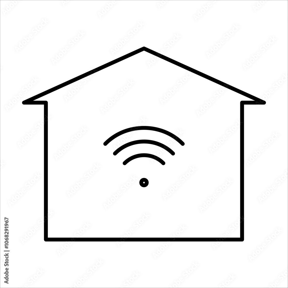 Simple Flat Smart Home Icon for Home Decor Simple Flat Smart Home Icon for Home Decor