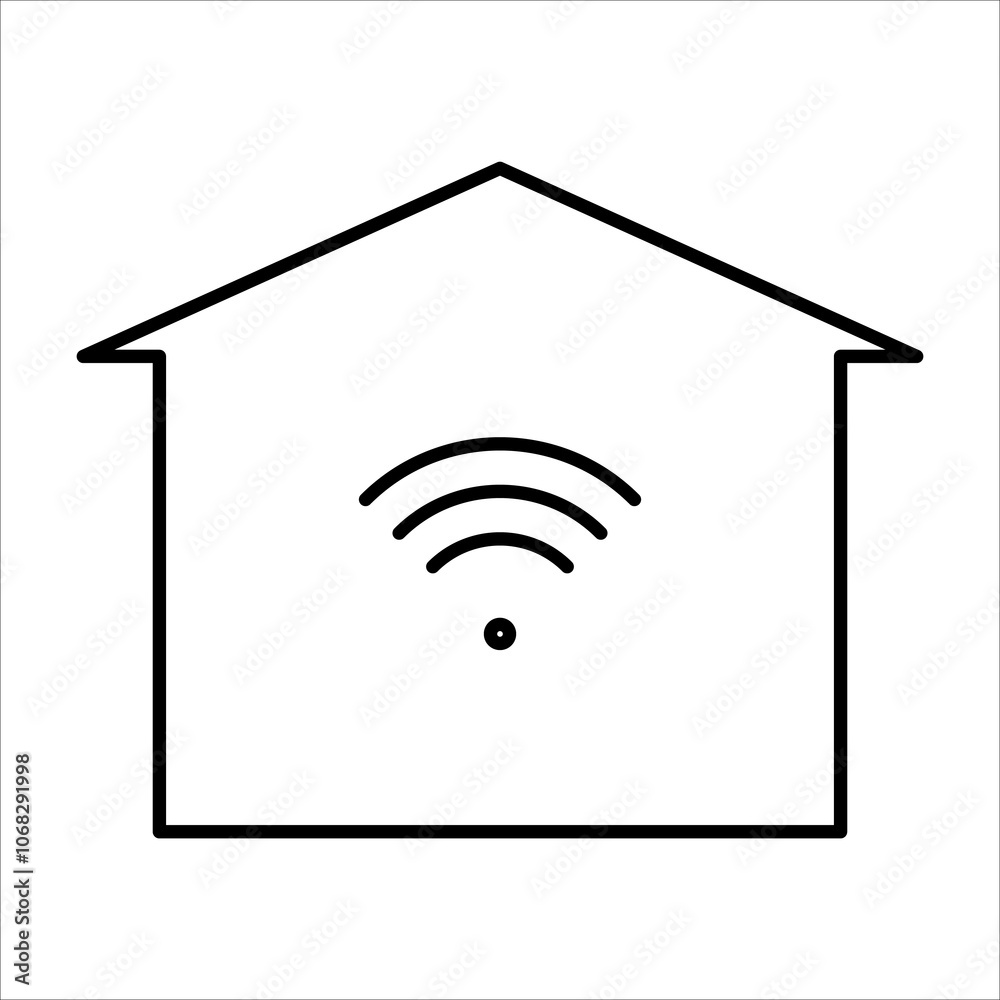 Simple Flat Smart Home Icon for Home Decor Simple Flat Smart Home Icon for Home Decor