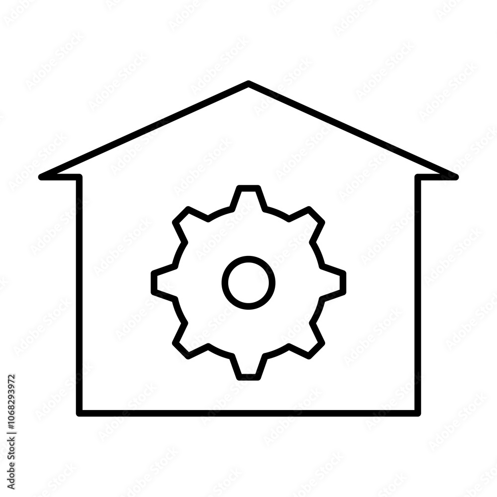 Simple flat home automation icon Simple flat home automation icon