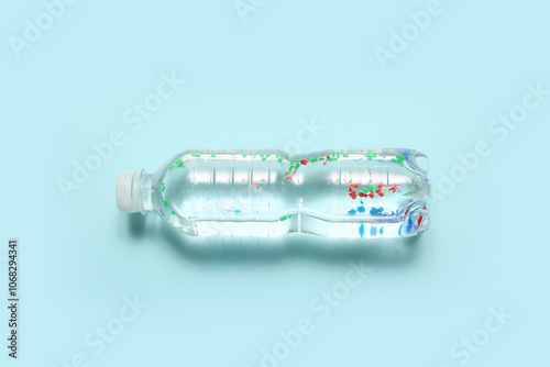Bottle of water with plasti...
