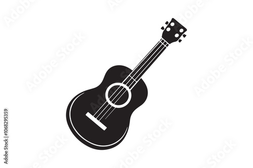 Ukulele Silhouette vector illustration, Ukulele Silhouette 