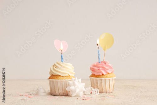 Sweet Birthday cupcakes wit...