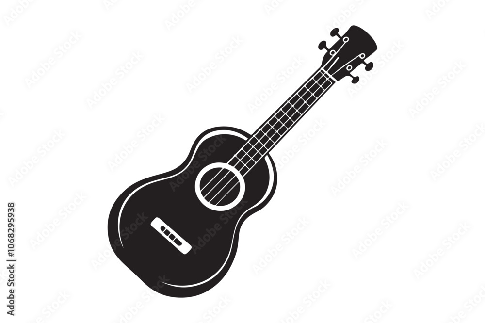 Ukulele Silhouette vector illustration, Ukulele Silhouette Ukulele Silhouette vector illustration, Ukulele Silhouette