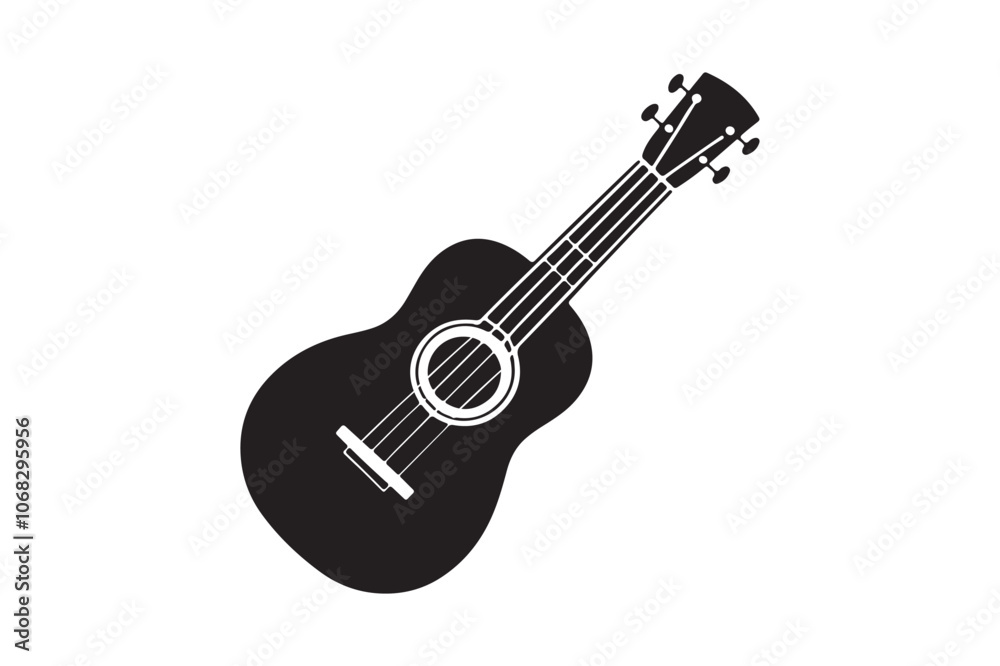 Ukulele Silhouette vector illustration, Ukulele Silhouette Ukulele Silhouette vector illustration, Ukulele Silhouette