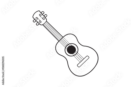 Ukulele Silhouette vector illustration, Ukulele Silhouette 