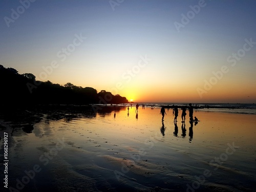 I took a picture of Jimbaran beach, Bali during sunset. photo