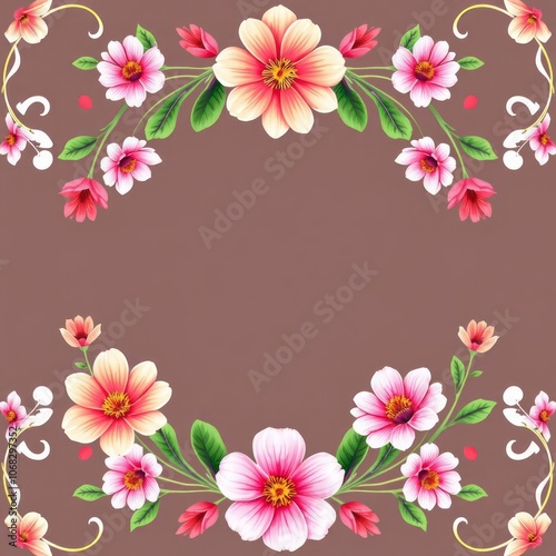 Versatile flower frames png flower borders in png format transparent floral frames for art flower frame png for digital art decoration png Illustration 