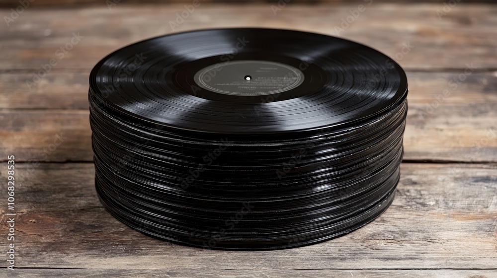 Classic Vinyl Records Displayed in Isolation
