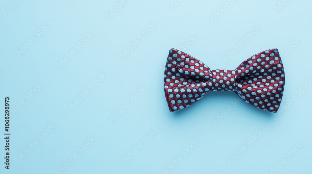 Isolated Bow Tie on Light Blue Background
