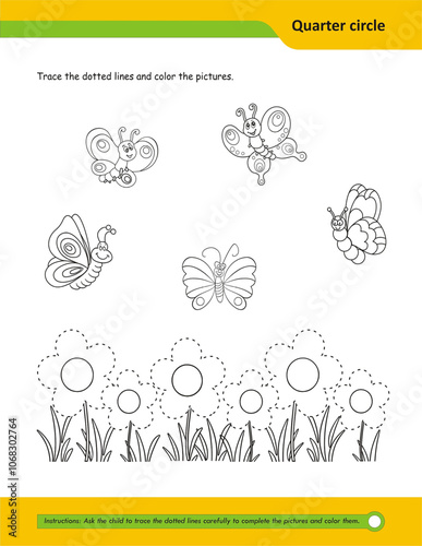 Prewriting skills, line practice sheet for kindergarten, Handwriting practice for kids. Fine motor skills. Line tracing worksheet. Activity page for kids. Coloring page for preschool.