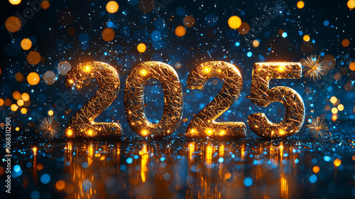 Happy New Year Celebration "2025" - Card Backdrop