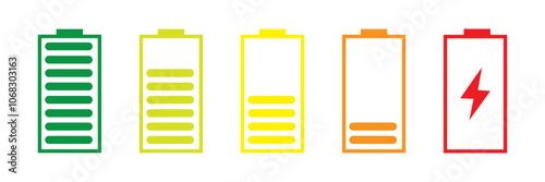 Bettery Charging Icon .low bettery vector icon ,Bettery Charging Icon, Silhouette design element related to mobile, Vector illustration eps 10