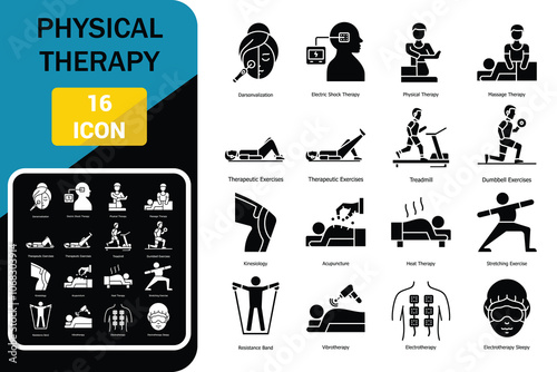 Physical Therapy. Collection of perfectly thin icons for web design. vector icon illustration