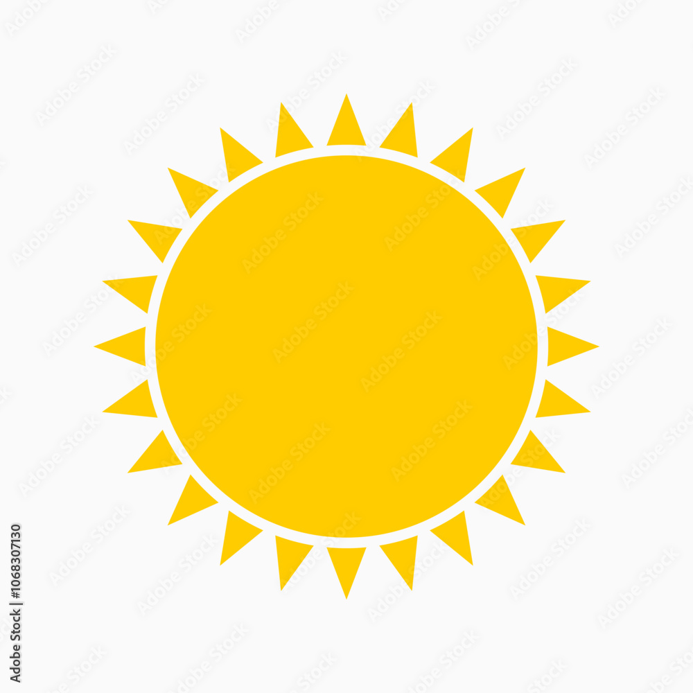 Sun icon isolated. Vector illustration