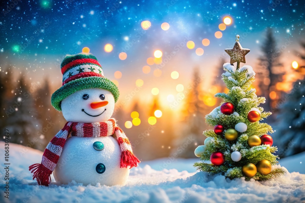 Charming Christmas Card Featuring a Snowman with Copy Space for Heartfelt Congratulations, Perfect for Holiday Greetings and Seasonal Wishes Charming Christmas Card Featuring a Snowman with Copy Space for Heartfelt Congratulations, Perfect for Holiday Greetings and Seasonal Wishes