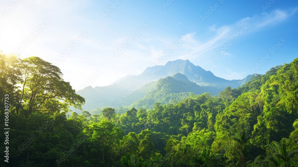 Obraz premium Serene Mountain Majesty: A Call for Conservation of Interconnected Ecosystems