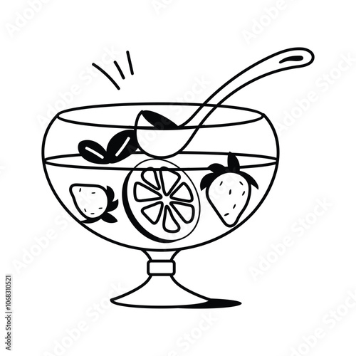 Fruity punch drink, refreshing and perfect for parties