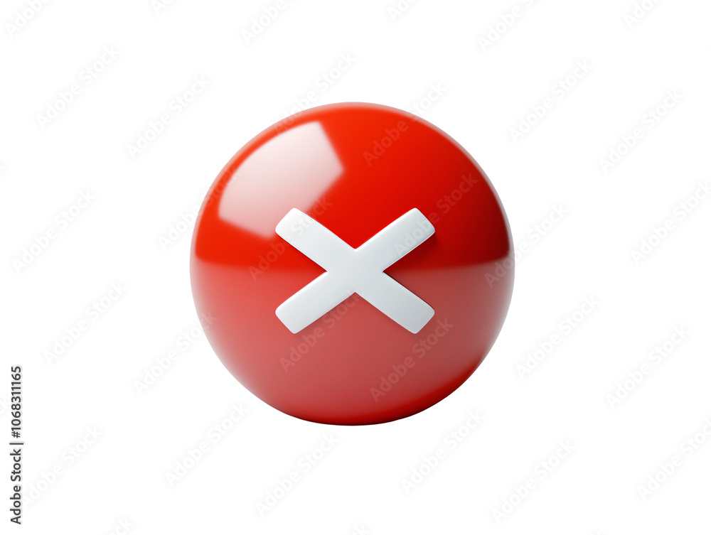 a red ball with a white x on it a red ball with a white x on it