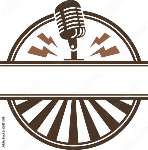 Vintage Podcast Logo Icon
