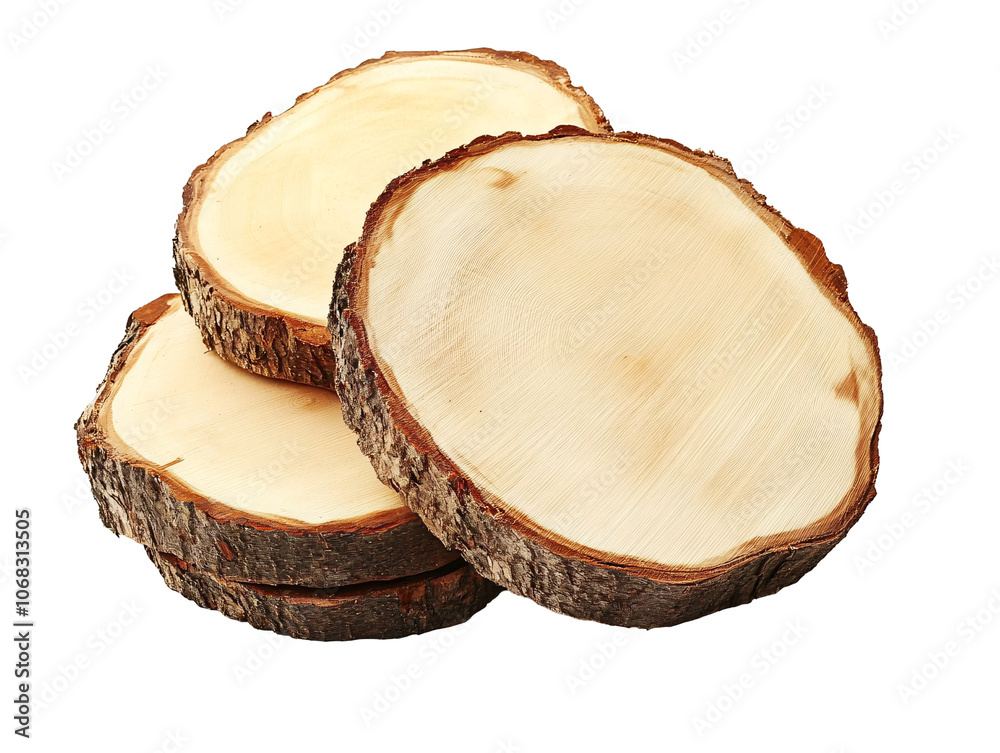 a stack of wood slices a stack of wood slices