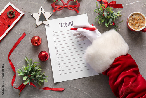 Santa Claus writing to-do l...