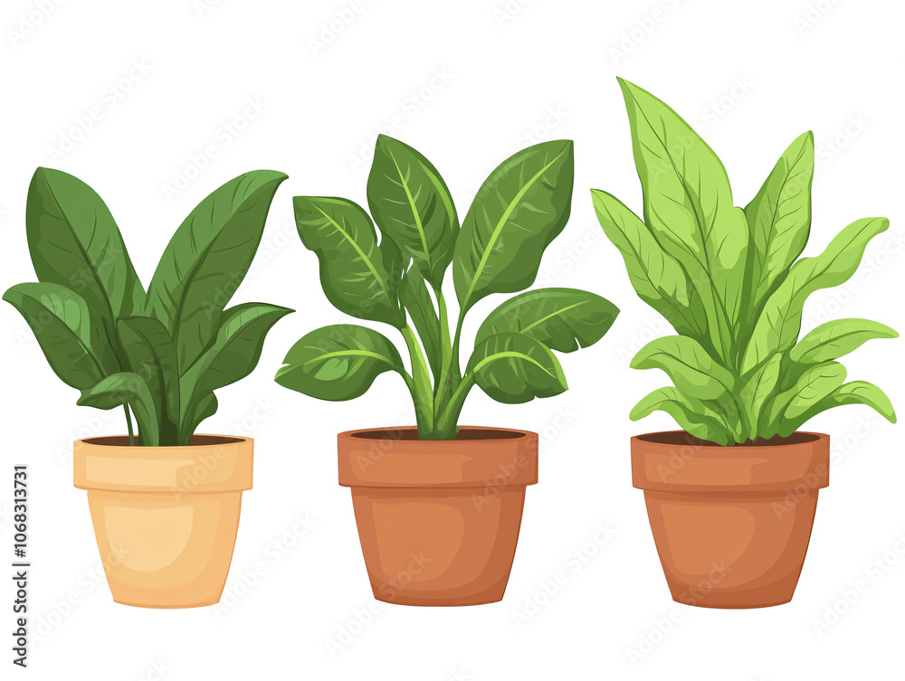 a group of potted plants a group of potted plants