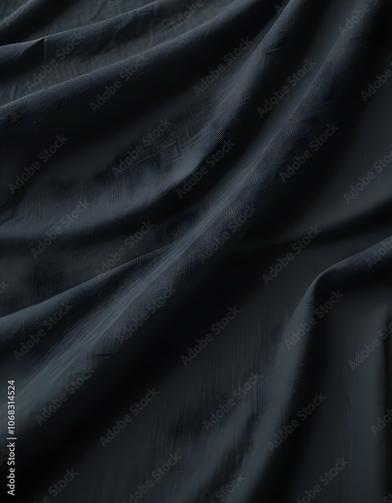 Fototapeta premium dark cotton smooth finished textile macro pattern closeup drapery macro