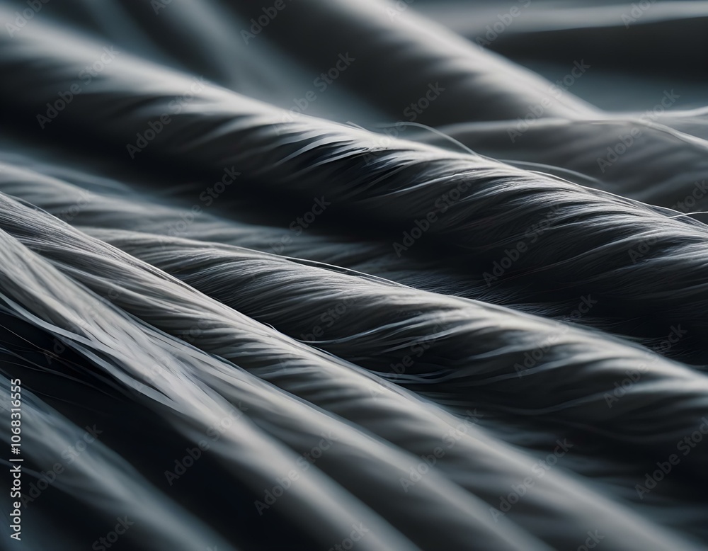 Fototapeta premium dark cotton smooth finished textile macro pattern closeup drapery macro